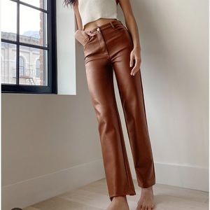 Aritzia Wilfred Melina leather pants